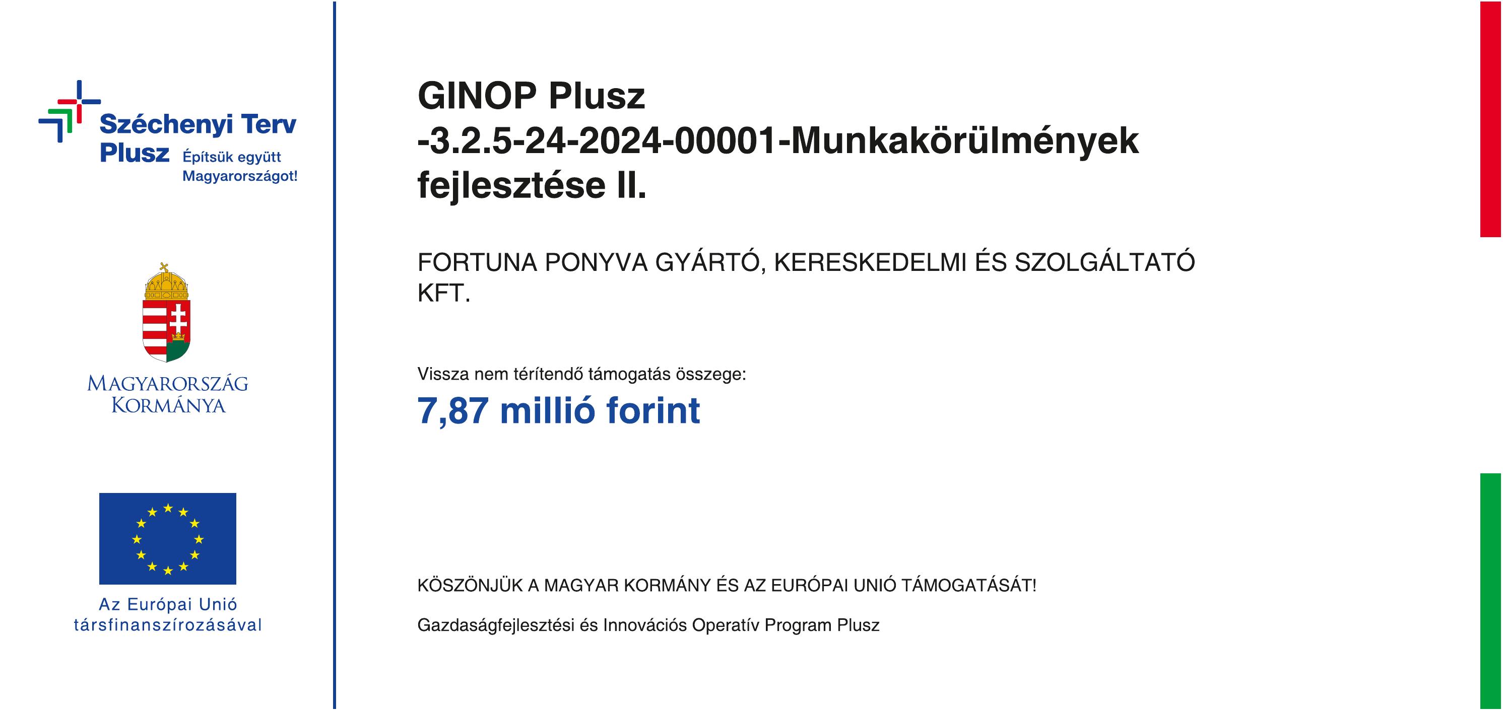 Pályázati tábla – Fortuna Ponyva Kft.
